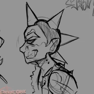 👩‍🦲 emoji Спайк: 𖥨 ! ⊹ [@Najosa_chan] Telegram sticker 23 of 28