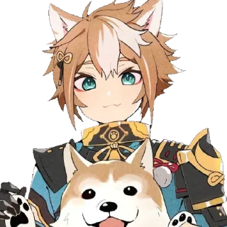 🙂 emoji Gorou|Genshin Impact Telegram sticker 17 of 22