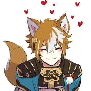 🥰 emoji Gorou|Genshin Impact Telegram sticker 15 of 22