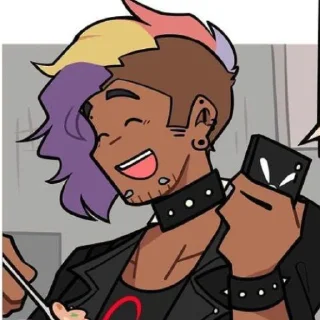 👩‍🦲 emoji Спайк: 𖥨 ! ⊹ [@Najosa_chan] Telegram sticker 12 of 28