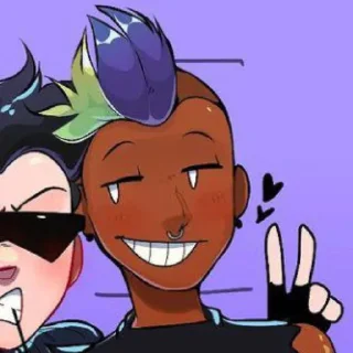 👩‍🦲 emoji Спайк: 𖥨 ! ⊹ [@Najosa_chan] Telegram sticker 21 of 28