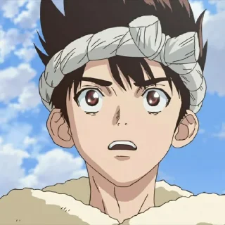 🗿 emoji Dr. Stone @stickers_you_were_looking_for Telegram sticker 9 of 41