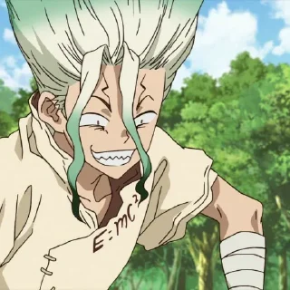 🗿 emoji Dr. Stone @stickers_you_were_looking_for Telegram sticker 21 of 41