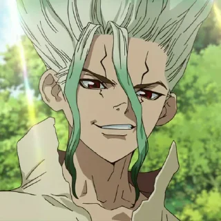 🗿 emoji Dr. Stone @stickers_you_were_looking_for Telegram sticker 20 of 41
