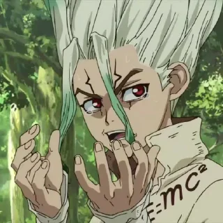 🗿 emoji Dr. Stone @stickers_you_were_looking_for Telegram sticker 22 of 41