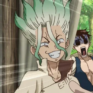 🗿 emoji Dr. Stone @stickers_you_were_looking_for Telegram sticker 12 of 41