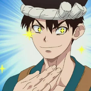 🗿 emoji Dr. Stone @stickers_you_were_looking_for Telegram sticker 18 of 41
