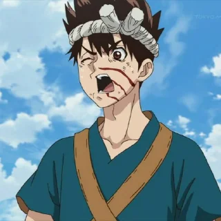 🗿 emoji Dr. Stone @stickers_you_were_looking_for Telegram sticker 19 of 41