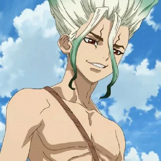 🗿 emoji Dr. Stone @stickers_you_were_looking_for Telegram sticker 13 of 41