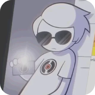 👓 emoji Homestuck "Dave" :: @AG3NT_2D Telegram sticker 2 of 29