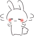 😌 emoji Rabbit sticker set :: @line_stickers Telegram sticker 15 of 40