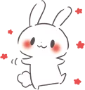 😊 emoji Rabbit sticker set :: @line_stickers Telegram sticker 20 of 40