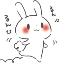 🚶‍♀️ emoji Rabbit sticker set :: @line_stickers Telegram sticker 11 of 40