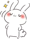😌 emoji Rabbit sticker set :: @line_stickers Telegram sticker 7 of 40