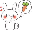 🥕 emoji Rabbit sticker set :: @line_stickers Telegram sticker 12 of 40