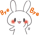 👋 emoji Rabbit sticker set :: @line_stickers Telegram sticker 23 of 40