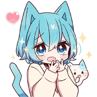 Sticker from Голубой котик 2 @Nyasticks