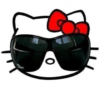 😎 emoji Hello Kitty Telegram sticker 19 of 75