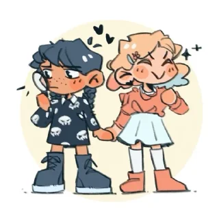🌟 emoji Wenclair !! [Wednesday + Enid] Telegram sticker 8 of 68