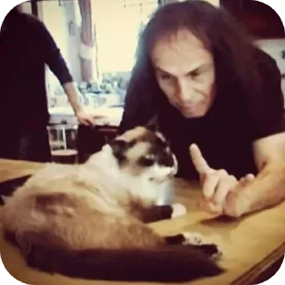 🐈 emoji 🤘RONNIE JAMES DIO🤘 by @Gates_Of_Babylon Telegram sticker 20 of 120