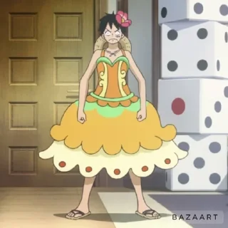 😏 emoji ONE PIECE GOLD Telegram sticker 4 of 45