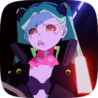 🫣 emoji Edgerunners Telegram sticker 23 of 27