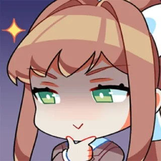 😏 emoji DDLC Telegram sticker 5 of 30