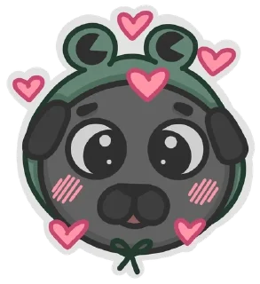 Sticker from pug&frog @venve_r