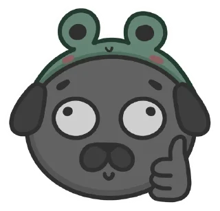 Sticker from pug&frog @venve_r
