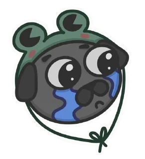 Sticker from pug&frog @venve_r
