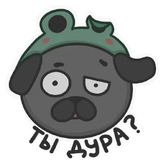 Sticker from pug&frog @venve_r