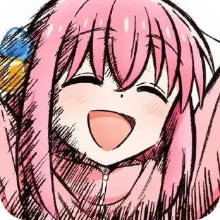 😄 emoji Gotohitori Telegram sticker 10 of 40