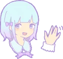 👋 emoji Good night Girl :: @line_stickers Telegram sticker 23 of 120