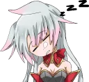 😴 emoji Shiro - White neko :: @line_stickers Telegram sticker 6 of 80