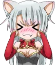 😆 emoji Shiro - White neko :: @line_stickers Telegram sticker 15 of 80