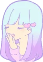 😪 emoji Good night Girl :: @line_stickers Telegram sticker 9 of 120