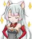 😏 emoji Shiro - White neko :: @line_stickers Telegram sticker 22 of 80