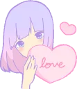 😍 emoji Good night Girl :: @line_stickers Telegram sticker 6 of 120