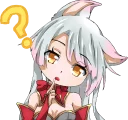 ❓ emoji Shiro - White neko :: @line_stickers Telegram sticker 5 of 80