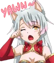 😴 emoji Shiro - White neko :: @line_stickers Telegram sticker 11 of 80