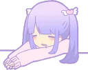 😪 emoji Good night Girl :: @line_stickers Telegram sticker 18 of 120