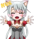 😄 emoji Shiro - White neko :: @line_stickers Telegram sticker 21 of 80