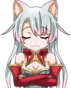 😌 emoji Shiro - White neko :: @line_stickers Telegram sticker 24 of 80