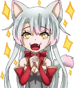 😲 emoji Shiro - White neko :: @line_stickers Telegram sticker 23 of 80