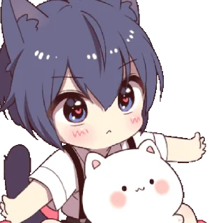 Sticker from Boy of a black cat @nyakwii