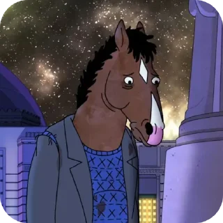 😢 emoji BoJack HorseMan :: @fuck>off Telegram sticker 8 of 60