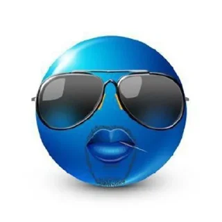 😈 emoji Синие фейсы Telegram sticker 24 of 49