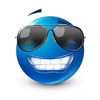🕶 emoji Синие фейсы Telegram sticker 23 of 49