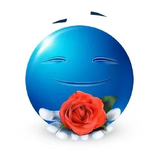 🌹 emoji Синие фейсы Telegram sticker 5 of 49