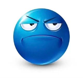 😠 emoji Синие фейсы Telegram sticker 13 of 49